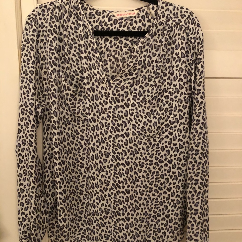 Rebecca Taylor cheetah blouse